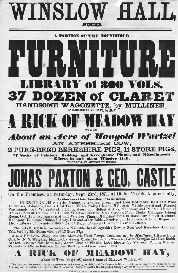 Sale poster 1871